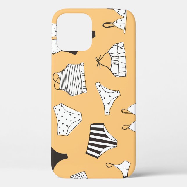 Tropical Bikini: Hand-Drawn Summer Pattern Case-Mate iPhone Case (Back)