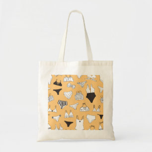 Tropical Bikini: Hand-Drawn Summer Pattern Tote Bag