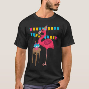Tropical Bird Birthday Party Animal Pink Flamingo T-Shirt