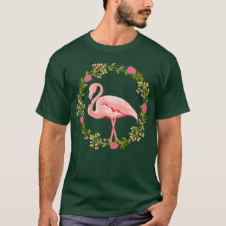 Tropical Bird Flowers Flamingo boy T-Shirt