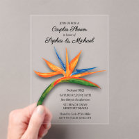 Tropical Bird of Paradise Couples Bridal Shower