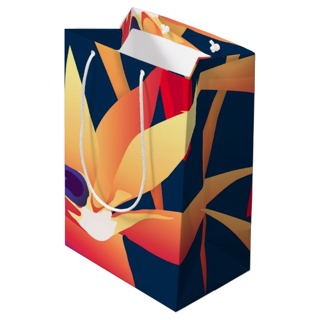 Tropical Bird-of-Paradise Gift Bag M (Back Angled)