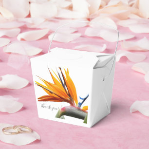 Tropical Bird of Paradise Plant Floral Wedding Favor Box
