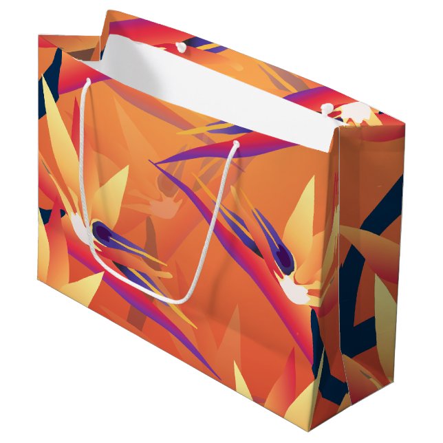 Tropical  Bird-of-Paradise  Sunset Luau Gift Bag (Front Angled)