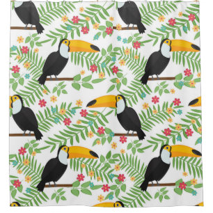 Tropical bird seamless pattern background. Toucan 