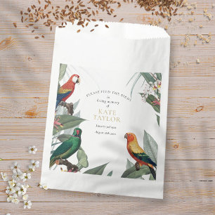 Tropical Bird Seed Packet Funeral Memorial Favour Bag