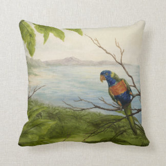 Tropical Bird Throw Pillow