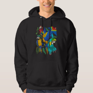 Tropical Bird Watching Jungle Animal Exotic Macaw Hoodie