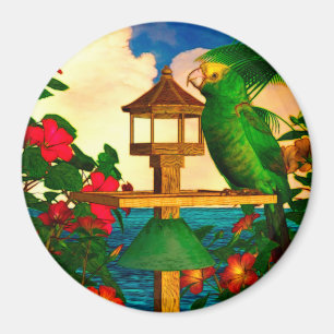 Tropical Birds 1 &quot;Parrots&quot; Magnet