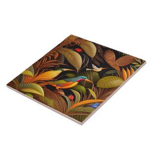 Tropical Birds Ceramic Tile