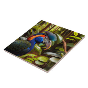Tropical Birds Ceramic Tile