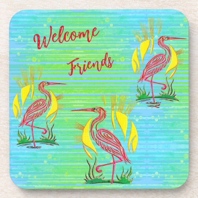 Tropical Birds  Coaster (Front)