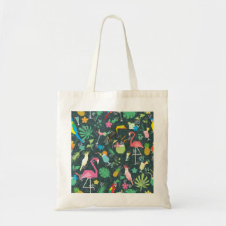 Tropical Birds Drinks: Vibrant Seamless. Tote Bag