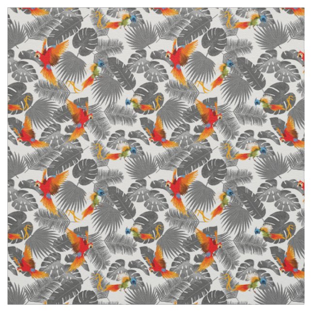 tropical birds fabric (Swatch)