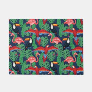 Tropical Birds In Bright Colours Doormat