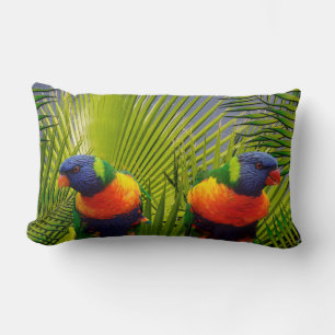 Tropical Birds Lumbar Pillow