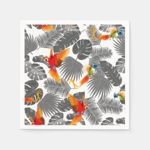 Tropical birds napkin