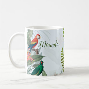 Tropical Birds Parrots & Foliage  Coffee Mug