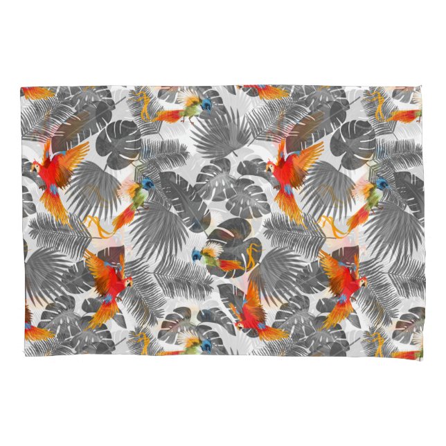 tropical birds pillowcase (Front-Left)