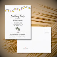 Tropical Birthday Party String Lights Palm Trees