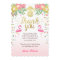 Tropical Birthday Thank You Card Luau Flamingo