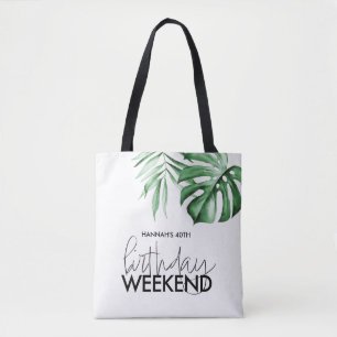 Tropical Birthday Weekend Personalized Tote Favour