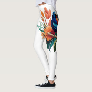 Tropical Bliss: A Vibrant Fusion of Flora Leggings