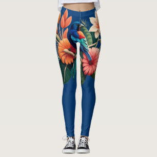 Tropical Bliss: A Vibrant Fusion of Flora Leggings