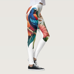 Tropical Bliss: A Vibrant Fusion of Flora Leggings