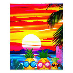 TROPICAL BLISS FOR PINEAPPLES FAMILY PHOTO PRINT