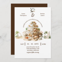 Tropical Bliss | Personalized Beach Wedding Cake