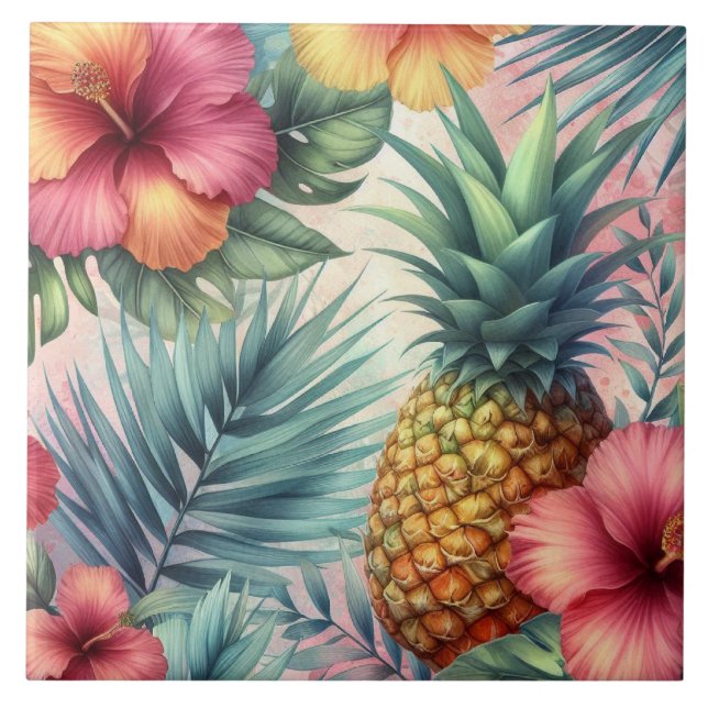 Tropical Bloom Tile (Front)