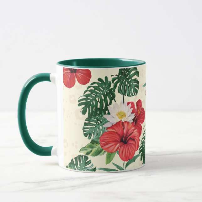 Tropical Blooms of The White Lotus Mug (Left)