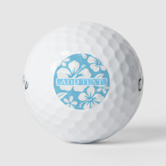Tropical Blue Beach FLowers Golf Balls
