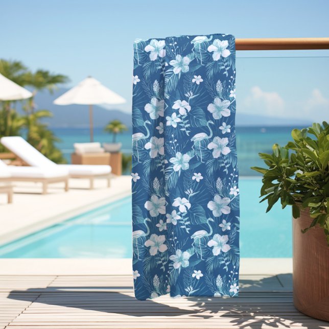 Tropical Blue Beach Towel (Creator Uploaded)