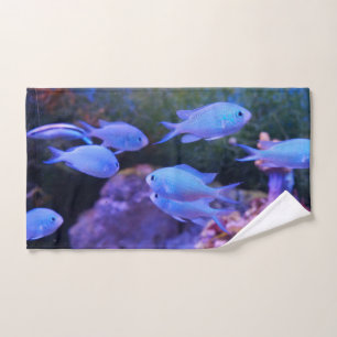 Tropical Blue Fish  Hand Towel