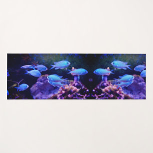 Tropical Blue Fish   Yoga Mat