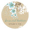 Tropical Blue Hibiscus Beach Wedding Favour Sticke