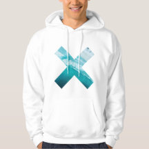 Tropical blue lagoon simple shape hoodie