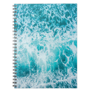 Tropical Blue Ocean Waves Notebook