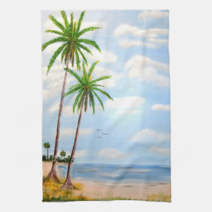 Tropical Blue Sky Kitchen Towel