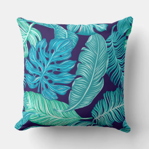 Tropical Blue Throw Pillow
