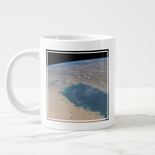 Tropical Blue Waters Of The Persian Gulf. Large Coffee Mug (Left)