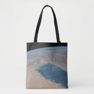 Tropical Blue Waters Of The Persian Gulf. Tote Bag