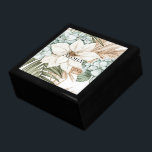 Tropical Blue White Flowers Wedding Gift Box<br><div class="desc">Tropical Blue White Flowers aloha</div>