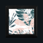 Tropical Blush Gift Box<br><div class="desc">"Tropical Blush II" by June Erica Vess. Features tropical greenery in constrasting colours.</div>