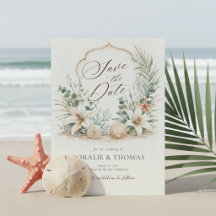 Tropical Boho Beach Wedding Crest