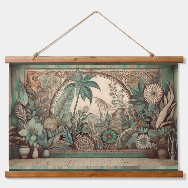 Tropical Boho Display Wall Hanging Hanging Tapestry (Front)