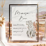 Tropical Boho Tigers Mimosa Bar Photo Print<br><div class="desc">This adorable tropical inspired design adorned with boho floral and tigers is perfect for a fun party!</div>