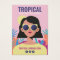 Tropical bold fashion illustration earrings holder